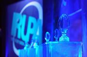 6 May 2009; A general view of the trophies at the Bord Gais Energy IRUPA Rugby Player Awards. Burlington Hotel, Dublin. Picture credit: Brendan Moran / SPORTSFILE
