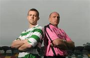 13 May 2009; Shamrock Rovers' Shane Robinson and Bohemians' Glen Crowe, right, during a photocall ahead of their Dublin derby game this Saturday at 7pm. Tallaght Stadium, Dublin. Picture credit: Pat Murphy / SPORTSFILE