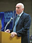 14 May 2009; UCD Director of Sport Brian Mullins speaking at the UCD Athletic Union Council Sport Awards ceremony. Over 300 students from 24 different sports clubs were honoured for their sporting achievements on behalf of the University over the last twelve months. UCD Sports Centre, UCD, Belfield, Dublin. Picture credit: Brendan Moran / SPORTSFILE