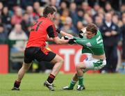 17 May 2009; Eamon Maguire, Fermanagh, in action against Peter Turley, Down. Ulster GAA Football Senior Championship, First Round, Fermanagh v Down, Brewster Park, Enniskillen, Co. Fermanagh. Photo by Sportsfile