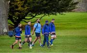 7 October 2015; France players, from left, Frederic Michalak, Louis Picamoles, Uini Atonio, Mathieu Bastareaud and Vincent Debaty arrive for squad training. France Rugby Squad Training, 2015 Rugby World Cup, Vale Resort, Hensol, Wales. Picture credit: Brendan Moran / SPORTSFILE
