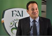 8 October 2015; Leo Varadkar TD, Minister for Health, delivers his address during the FAI Stakeholders Conference. Lansdowne RFC, Lansdowne Road, Dublin. Picture credit: Cody Glenn / SPORTSFILE