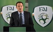 8 October 2015; Leo Varadkar TD, Minister for Health, delivers his address during the FAI Stakeholders Conference. Lansdowne RFC, Lansdowne Road, Dublin. Picture credit: Cody Glenn / SPORTSFILE