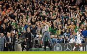 8 October 2015; Republic of Ireland manager Martin O'Neill celebrates after the final whistle. UEFA EURO 2016 Championship Qualifier, Group D, Republic of Ireland v Germany. Aviva Stadium, Lansdowne Road, Dublin. Picture credit: Matt Browne / SPORTSFILE