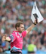 4 October 2015; Assistant referee Angus Gardner. 2015 Rugby World Cup, Pool D, Ireland v Italy. Olympic Stadium, Stratford, London, England. Picture credit: Stephen McCarthy / SPORTSFILE