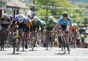 21 May 2009; Nicholas Walker, Cinelli-Down Under, right, wins the stage from second place Jaan Kirsipuu, Giant-Veolia. FBD Insurance Ras 2009, Stage 5, Killorglin – Scariff. Picture credit: Stephen McCarthy / SPORTSFILE