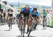21 May 2009; Stage winner Nicholas Walker, Cinelli-Down Under, right, clashes with second place Jaan Kirsipuu, Giant-Veolia. FBD Insurance Ras 2009, Stage 5, Killorglin – Scariff. Picture credit: Stephen McCarthy / SPORTSFILE