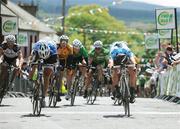 21 May 2009; Nicholas Walker, Cinelli-Down Under, right, wins the stage from second place Jaan Kirsipuu, Giant-Veolia. FBD Insurance Ras 2009, Stage 5, Killorglin – Scariff. Picture credit: Stephen McCarthy / SPORTSFILE