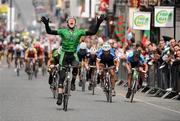 22 May 2009; Paul Healion, Ireland National Team, celebrates winning the stage. FBD Insurance Ras, Stage 5, Scariff to Castlebar. Picture credit: Stephen McCarthy / SPORTSFILE