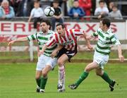 22 May 2009; Ciaran Martyn, Derry City, in action against Darragh Maguire and Ollie Cahill, Shamrock Rovers. League of Ireland Premier Division, Derry City v Shamrock Rovers, Brandywell Stadium, Derry. Picture credit: Oliver McVeigh / SPORTSFILE