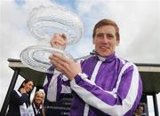23 May 2009; Jockey Johnny Murtagh celebrates after his mount Mastercraftsman won the Boylesports.com Irish 2,000 Guineas. Boylesports.com Irish Guineas Festival 2009, Curragh Racecourse, Co. Kildare. Picture credit: Pat Murphy / SPORTSFILE