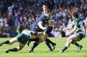 23 May 2009; Cian Healy, Leinster, is tackled by Sam Vesty, Leicester Tigers. Heineken Cup Final, Leinster v Leicester Tigers, Murrayfield Stadium, Edinburgh, Scotland. Picture credit: Brendan Moran / SPORTSFILE