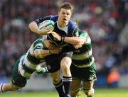 23 May 2009; Brian O'Driscoll, Leinster, is tackled by Ben Woods, Leicester Tigers. Heineken Cup Final, Leinster v Leicester Tigers, Murrayfield Stadium, Edinburgh, Scotland. Picture credit: Ray McManus / SPORTSFILE