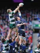 23 May 2009; Malcolm O'Kelly, Leinster, wins possession in the lineout against Tom Croft, Leicester Tigers. Heineken Cup Final, Leinster v Leicester Tigers, Murrayfield Stadium, Edinburgh, Scotland. Picture credit: Matt Browne / SPORTSFILE