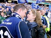 23 May 2009; Leinster's Brian O'Driscoll, with his fiancee Amy Huberman after the game. Heineken Cup Final, Leinster v Leicester Tigers, Murrayfield Stadium, Edinburgh, Scotland. Picture credit: Matt Browne / SPORTSFILE