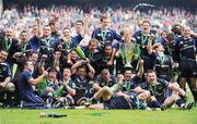 23 May 2009; Members of the Leinster team celebrate with the cup. Heineken Cup Final, Leinster v Leicester Tigers, Murrayfield Stadium, Edinburgh, Scotland. Picture credit: Ray McManus / SPORTSFILE