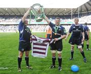 23 May 2009; Leinster's Bernard Jackman, left, and Sean O'Brien from Co. Carlow celebrate after the game. Heineken Cup Final, Leinster v Leicester Tigers, Murrayfield Stadium, Edinburgh, Scotland. Picture credit: Matt Browne / SPORTSFILE