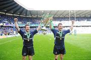 23 May 2009; Gordon D'Arcy, left, and Brian O'Driscoll, Leinster, celebrate after the game. Heineken Cup Final, Leinster v Leicester Tigers, Murrayfield Stadium, Edinburgh, Scotland. Picture credit: Matt Browne / SPORTSFILE