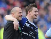 23 May 2009; Leinster's Felipe Contepomi and Brian O'Driscoll celebrate after the game. Heineken Cup Final, Leinster v Leicester Tigers, Murrayfield Stadium, Edinburgh, Scotland. Picture credit: Brendan Moran / SPORTSFILE