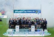 23 May 2009; Leinster celebrates with the cup after the game. Heineken Cup Final, Leinster v Leicester Tigers, Murrayfield Stadium, Edinburgh, Scotland. Picture credit: Matt Browne / SPORTSFILE