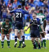 23 May 2009; Leinster's Brian O'Driscoll celebrates on the final whistle. Heineken Cup Final, Leinster v Leicester Tigers, Murrayfield Stadium, Edinburgh, Scotland. Picture credit: Richard Lane  / SPORTSFILE