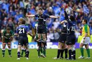 23 May 2009; Leinster's Brian O'Driscoll celebrates on the final whistle. Heineken Cup Final, Leinster v Leicester Tigers, Murrayfield Stadium, Edinburgh, Scotland. Picture credit: Richard Lane / SPORTSFILE
