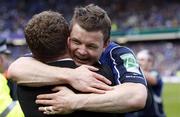 23 May 2009; Leinster's Brian O'Driscoll celebrates. Heineken Cup Final, Leinster v Leicester Tigers, Murrayfield Stadium, Edinburgh, Scotland. Picture credit: Richard Lane / SPORTSFILE