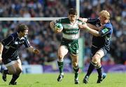23 May 2009; Dan Hipkiss, Leicester Tigers, is tackled by Leinster captain Leo Cullen and Gordon D'Arcy. Heineken Cup Final, Leinster v Leicester Tigers, Murrayfield Stadium, Edinburgh, Scotland. Picture credit: Ray McManus / SPORTSFILE