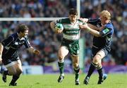 23 May 2009; Dan Hipkiss, Leicester Tigers, is tackled by Leinster captain Leo Cullen and Gordon D'Arcy. Heineken Cup Final, Leinster v Leicester Tigers, Murrayfield Stadium, Edinburgh, Scotland. Picture credit: Ray McManus / SPORTSFILE