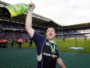 23 May 2009; Leinster's Jamie Heaslip celebrates. Heineken Cup Final, Leinster v Leicester Tigers, Murrayfield Stadium, Edinburgh, Scotland. Picture credit: Richard Lane / SPORTSFILE