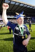 23 May 2009; Leinster's Brian O'Driscoll celebrates. Heineken Cup Final, Leinster v Leicester Tigers, Murrayfield Stadium, Edinburgh, Scotland. Picture credit: Richard Lane / SPORTSFILE