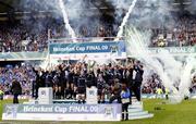 23 May 2009; The Leinster players celebrate with the Heineken Cup. Heineken Cup Final, Leinster v Leicester Tigers, Murrayfield Stadium, Edinburgh, Scotland. Picture credit: Richard Lane / SPORTSFILE