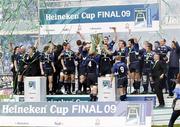 23 May 2009; Leinster celebrates with the Heineken Cup. Heineken Cup Final, Leinster v Leicester Tigers, Murrayfield Stadium, Edinburgh, Scotland. Picture credit: Richard Lane / SPORTSFILE