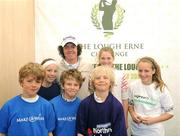 20 May 2009; Pictured with golfer Rory Mcllroy to announce details of the Charity Par 3 Hole at July's Lough Erne Challenge are children representing the twelve Enniskillen-based charities that will benefit from the initiative. The Lough Erne Challenge, a head to head strokeplay event featuring McIlroy and Padraig Harrington, takes place at Lough Erne Golf Resort, Enniskillen on Wednesday July 22nd. County Louth Golf Club, Baltray, Co. Louth. Picture credit: Matt Browne / SPORTSFILE