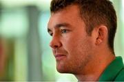 9 October 2015; Ireland's Peter O'Mahony during a press conference. 2015 Rugby World Cup, Ireland Rugby Press Conference. Celtic Manor Resort, Newport, Wales. Picture credit: Brendan Moran / SPORTSFILE