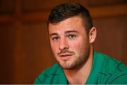 9 October 2015; Ireland's Robbie Henshaw during a press conference. 2015 Rugby World Cup, Ireland Rugby Press Conference. Celtic Manor Resort, Newport, Wales. Picture credit: Brendan Moran / SPORTSFILE