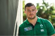 9 October 2015; Ireland's Robbie Henshaw poses for a portrait after a press conference. 2015 Rugby World Cup, Ireland Rugby Press Conference. Celtic Manor Resort, Newport, Wales. Picture credit: Brendan Moran / SPORTSFILE