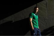 9 October 2015; Ireland's Robbie Henshaw poses for a portrait after a press conference. 2015 Rugby World Cup, Ireland Rugby Press Conference. Celtic Manor Resort, Newport, Wales. Picture credit: Brendan Moran / SPORTSFILE