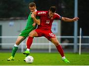 9 October 2015; Simonas Stankevicius, Lithuania, in action against Jack Connors, Republic of Ireland. UEFA Euro 2017 U21 Championship Qualifier, Group 2, Republic of Ireland v Lithuania. RSC, Waterford. Picture credit: Piaras Ó Mídheach / SPORTSFILE