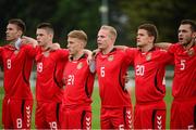 9 October 2015; Lithuania players stand for their national anthem before the game. UEFA Euro 2017 U21 Championship Qualifier, Group 2, Republic of Ireland v Lithuania. RSC, Waterford. Picture credit: Piaras Ó Mídheach / SPORTSFILE