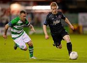 9 October 2015; Daryl Horgan, Dundalk, in action against Gary McCabe, Shamrock Rovers. SSE Airtricity League, Premier Division, Shamrock Rovers v Dundalk. Tallaght Stadium, Tallaght, Co. Dublin. Picture credit: Seb Daly / SPORTSFILE