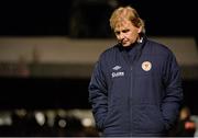 9 October 2015; St Patrick's Athletic manager Liam Buckley reacts to the second Bohemians goal. SSE Airtricity League Premier Division, Bohemians v St Patrick's Athletic. Dalymount Park, Dublin. Picture credit: Sam Barnes / SPORTSFILE