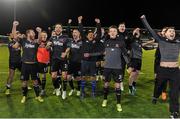 9 October 2015; Dundalk players celebrate their victory. SSE Airtricity League, Premier Division, Shamrock Rovers v Dundalk. Tallaght Stadium, Tallaght, Co. Dublin. Picture credit: Seb Daly / SPORTSFILE
