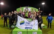 9 October 2015; Wexford Youth FC captain and goalkeeper Graham Doyle lifts the cup. SSE Airtricity League Premier Division, Wexford Youths FC v Shelbourne. Ferrycarrig Park, Wexford. Picture credit: Matt Browne / SPORTSFILE