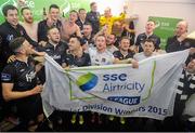 9 October 2015; Dundalk players celebrate their victory and championship title. SSE Airtricity League, Premier Division, Shamrock Rovers v Dundalk. Tallaght Stadium, Tallaght, Co. Dublin. Picture credit: Seb Daly / SPORTSFILE