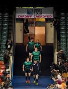 10 October 2015; Ireland's Sean Cronin, Eoin Reddan and Devin Toner during the captain's run. Ireland Rugby Captain's Run. Millennium Stadium, Cardiff, Wales. Picture credit: Stephen McCarthy / SPORTSFILE