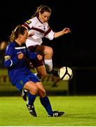 10 October 2015; Aislinn Meaney, Galway WFC, in action against Lucy McCartan, Peamount United. Continental Tyres Women's National League, Peamount United v Galway WFC. Peamount United, Greenogue, Co. Dublin. Picture credit: Piaras Ó Mídheach / SPORTSFILE
