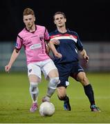 9 October 2015; Conor English, Wexford Youths FC, in action against Daire Doyle, Shelbourne. SSE Airtricity League Premier Division, Wexford Youths FC v Shelbourne. Ferrycarrig Park, Wexford. Picture credit: Matt Browne / SPORTSFILE