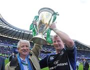 23 May 2009; Leinster's captain Leo Cullen, with his father Frank, celebrate with the cup after the game. Heineken Cup Final, Leinster v Leicester Tigers, Murrayfield Stadium, Edinburgh, Scotland. Picture credit: Matt Browne / SPORTSFILE