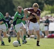 24 May 2009; Damien Dunleavy, Galway, in action against Johnny Hughes, London. Connacht GAA Football Senior Championship, First Round, London v Galway, Emerald Park, Ruislip, London. Picture credit: Tim Hales / SPORTSFILE